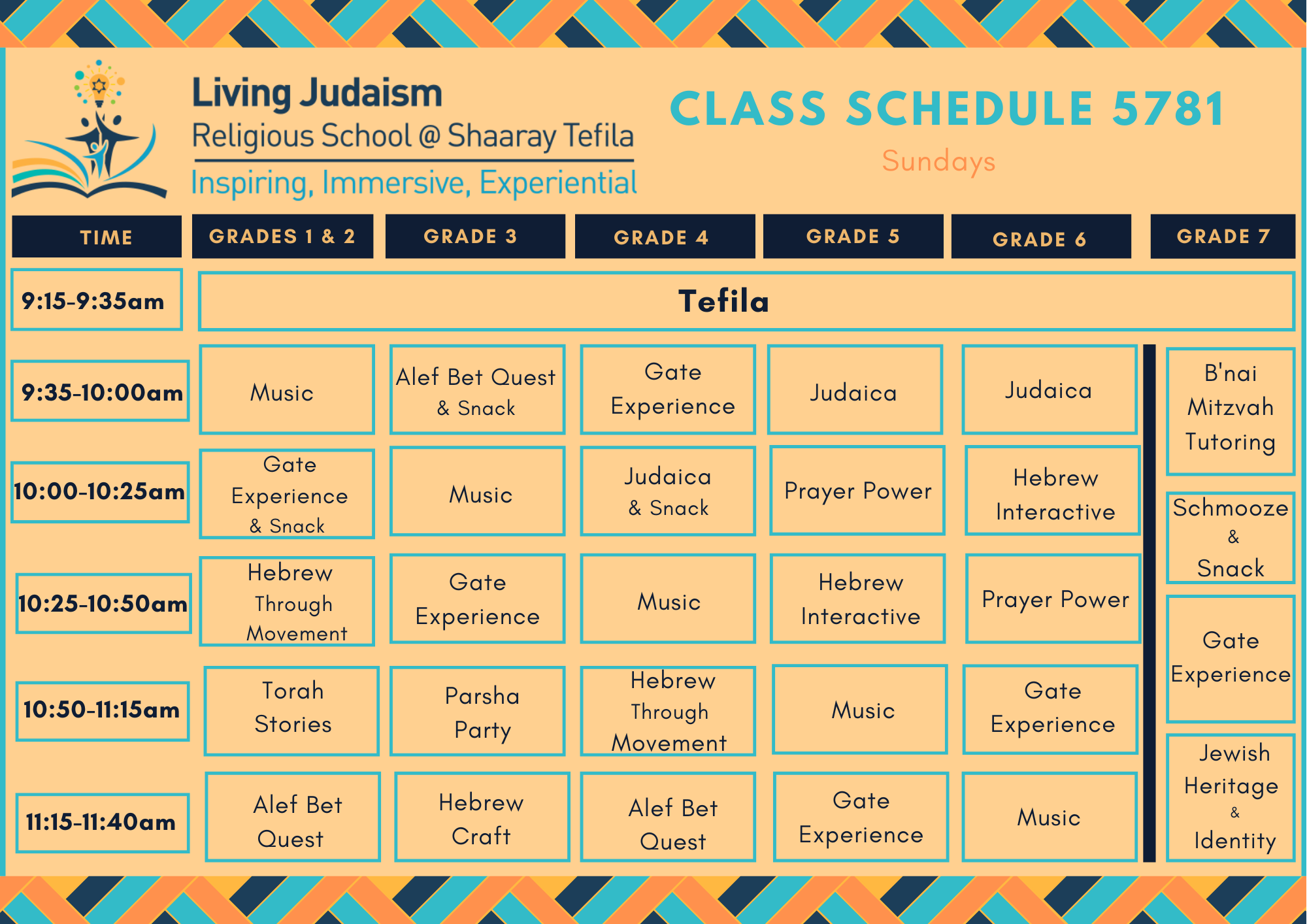 Living Judaism Religious School at Shaaray Tefila Inspiring Immersive