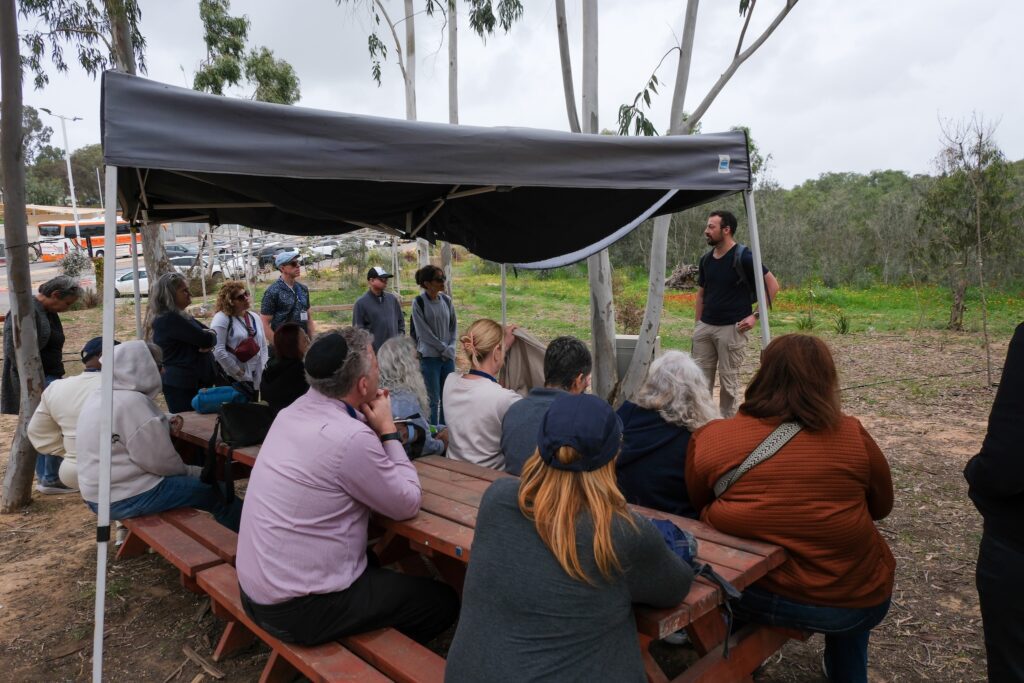 Natan Davids talks to our group